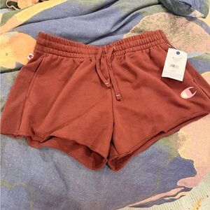 Champion Women's brown  Fleece Shorts with Drawstring